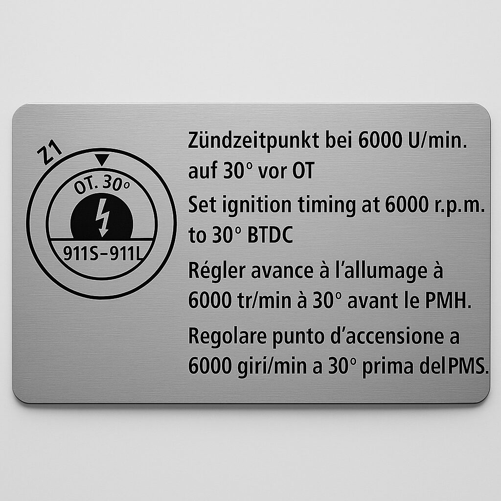 Aluminiumschild mehrsprachig graviert