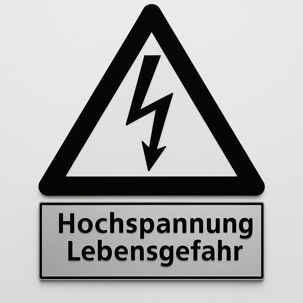 Warnschild Hochspannung